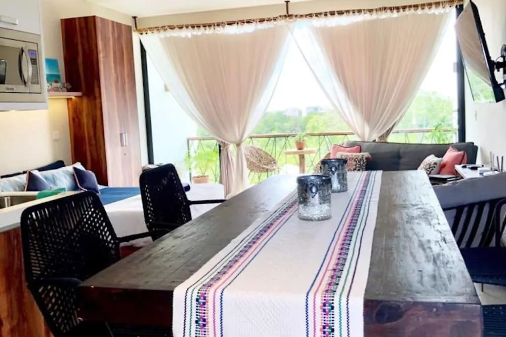 Apartamento Near Beach+Jungle Views. King Bed+220 Megs+2 Bikes Tulum